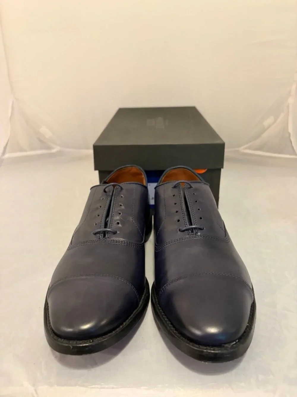 Allen Edmonds Park Avenue LE Navy Leather Mens dress shoes size 9.5 6706S F2